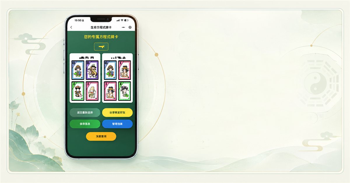 生命方程式牌卡小程序